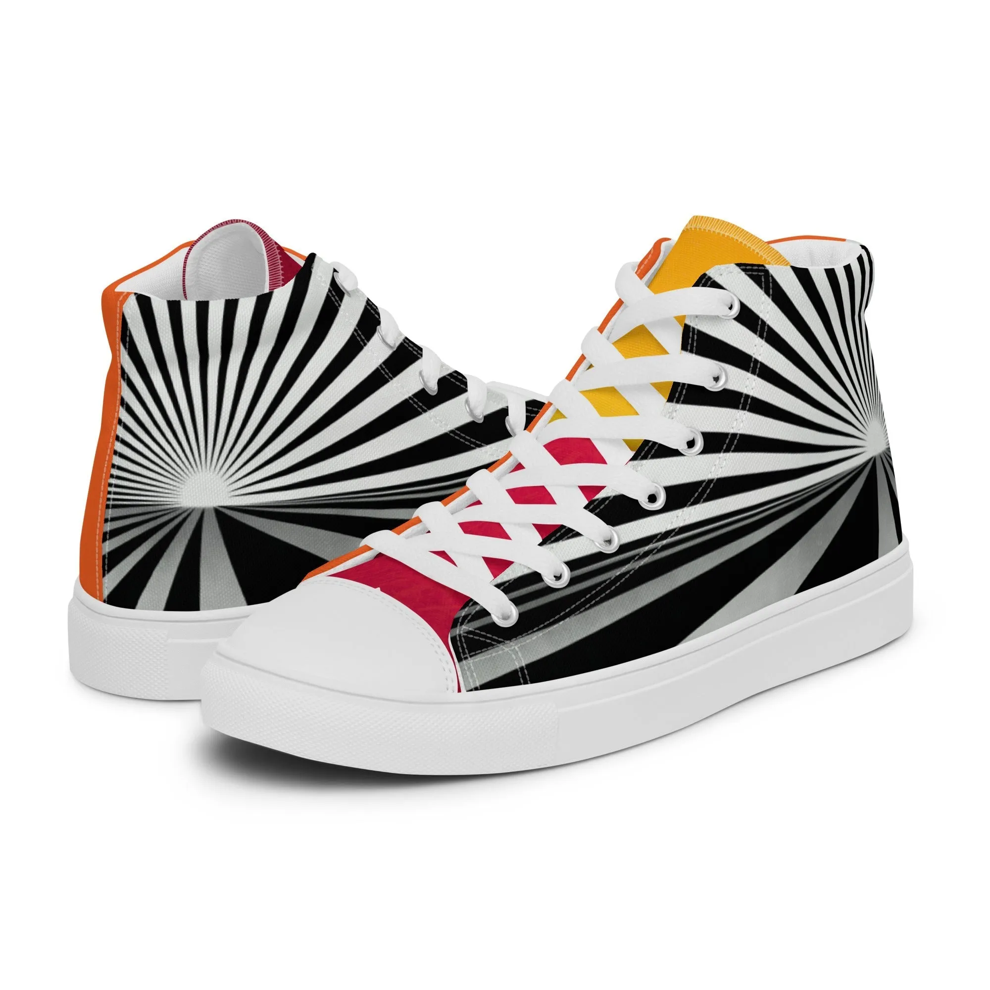 Brave New World Men’s Lace-Up Canvas High-Top Sneakers