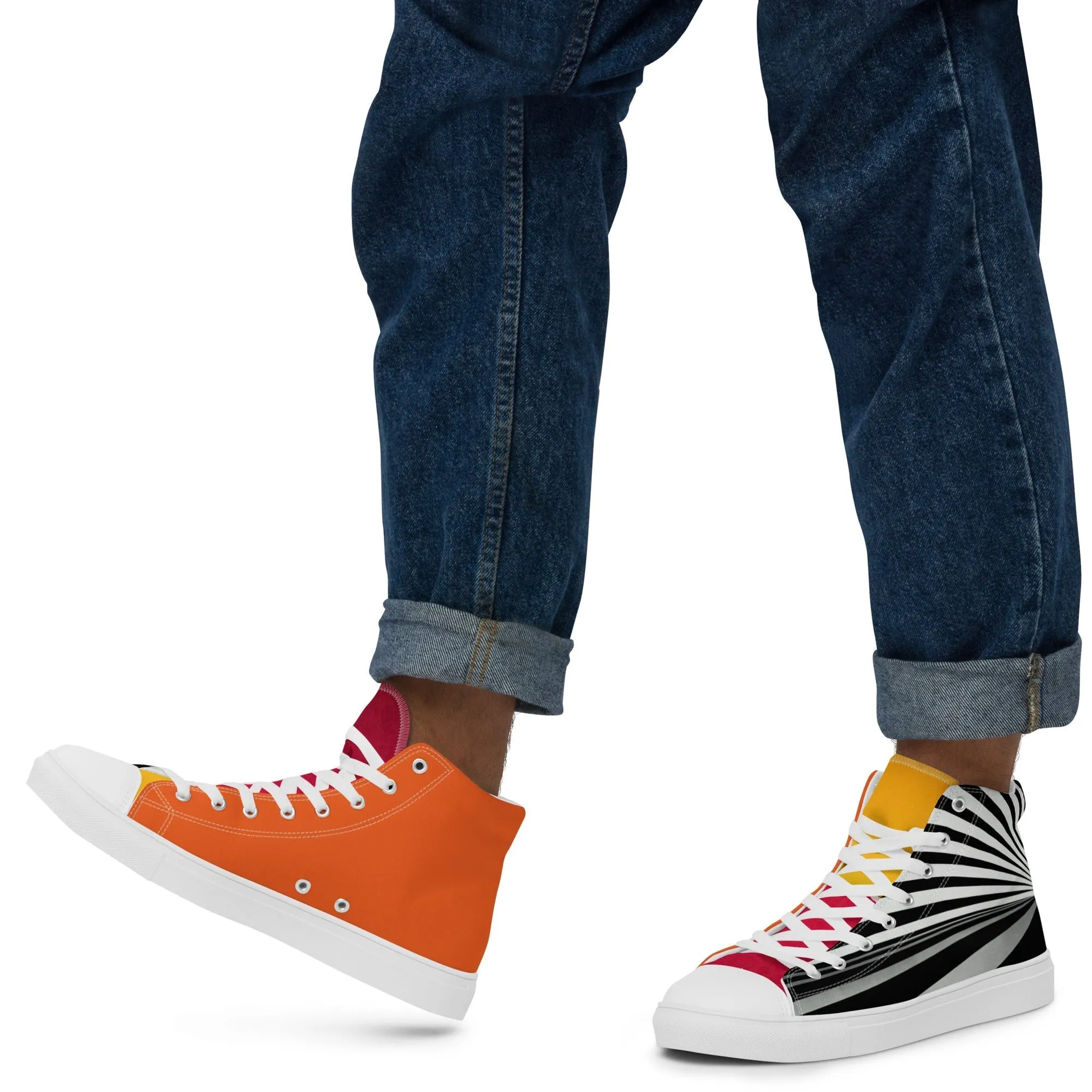 Brave New World Men’s Lace-Up Canvas High-Top Sneakers