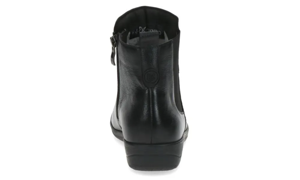 Caprice - Zip-Up Ankle Boot Black