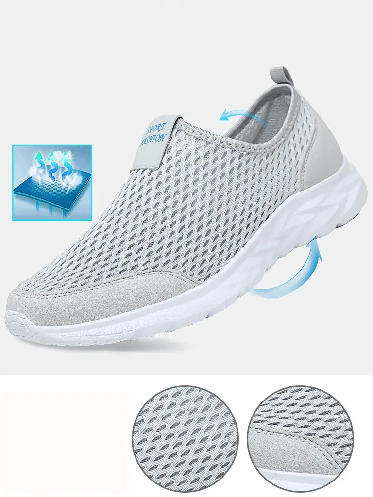 Casual Solid Color Light Mesh Shoes / Fashion Breathable Sneakers - SF1576