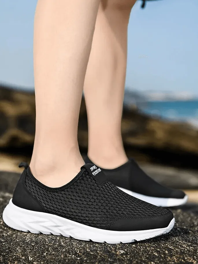 Casual Solid Color Light Mesh Shoes / Fashion Breathable Sneakers - SF1576