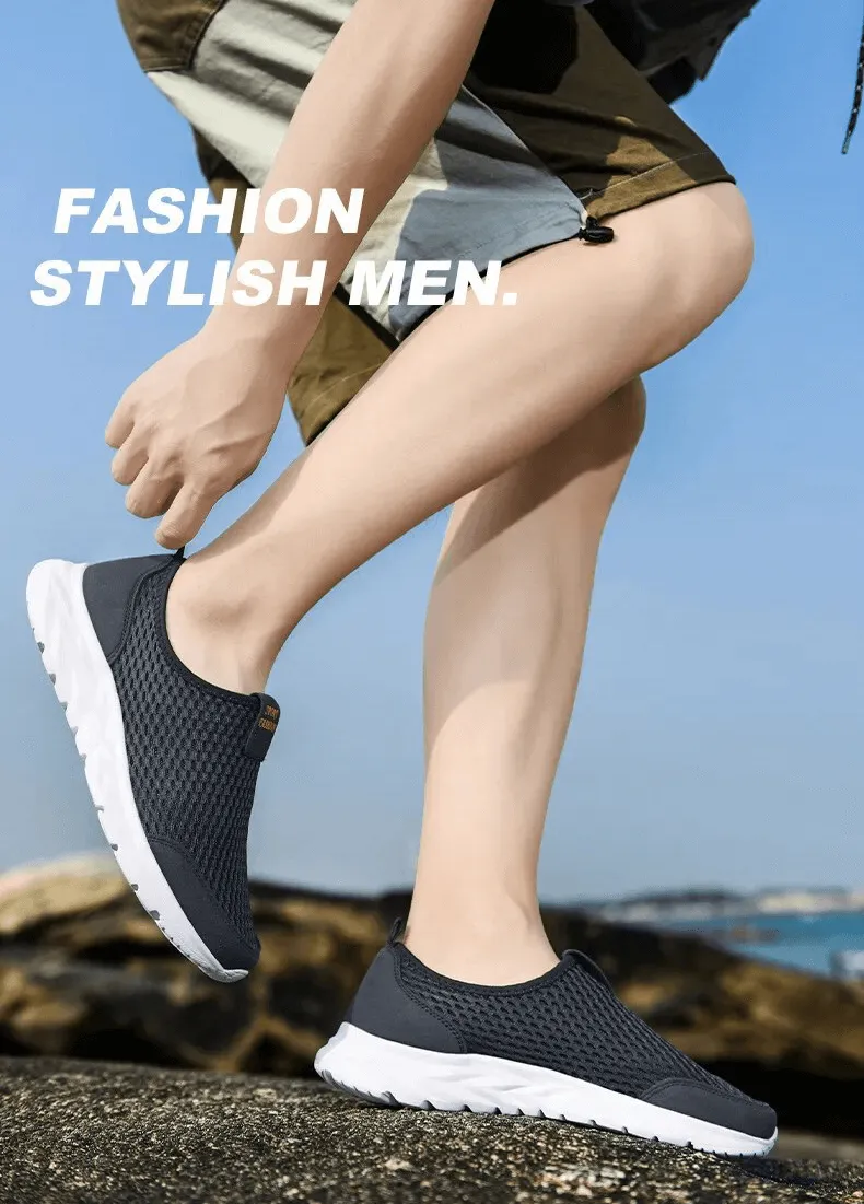 Casual Solid Color Light Mesh Shoes / Fashion Breathable Sneakers - SF1576