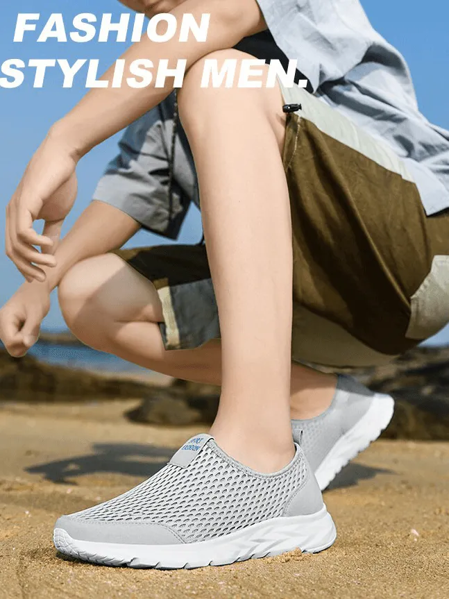 Casual Solid Color Light Mesh Shoes / Fashion Breathable Sneakers - SF1576