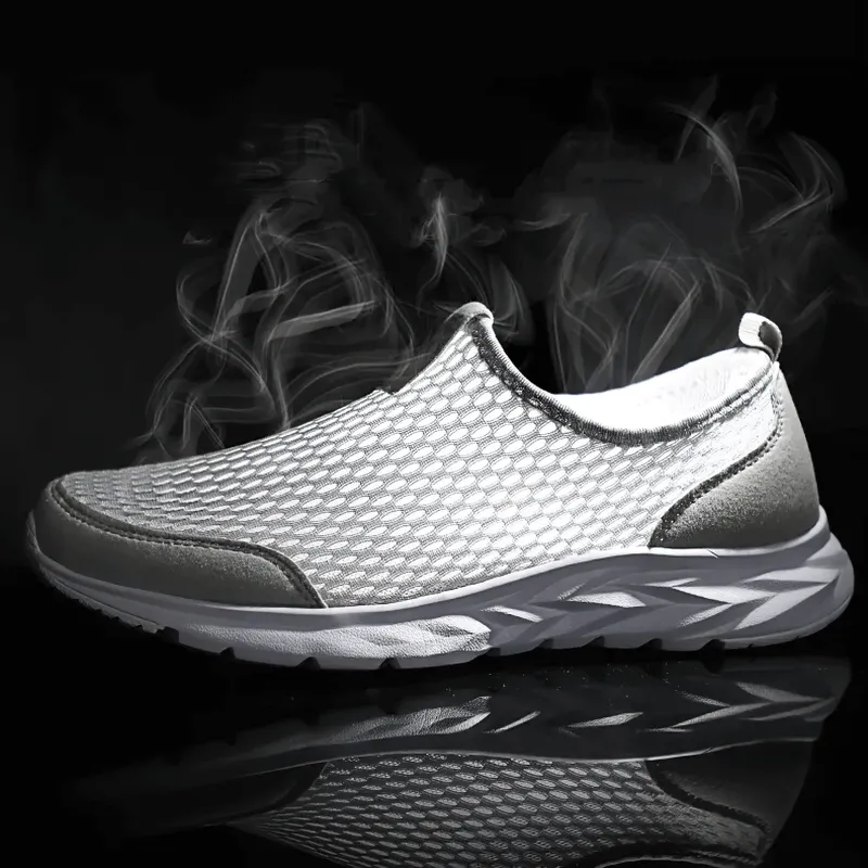 Casual Solid Color Light Mesh Shoes / Fashion Breathable Sneakers - SF1576