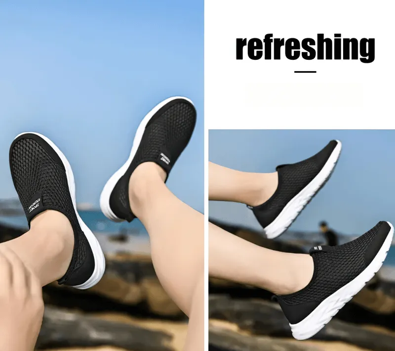 Casual Solid Color Light Mesh Shoes / Fashion Breathable Sneakers - SF1576