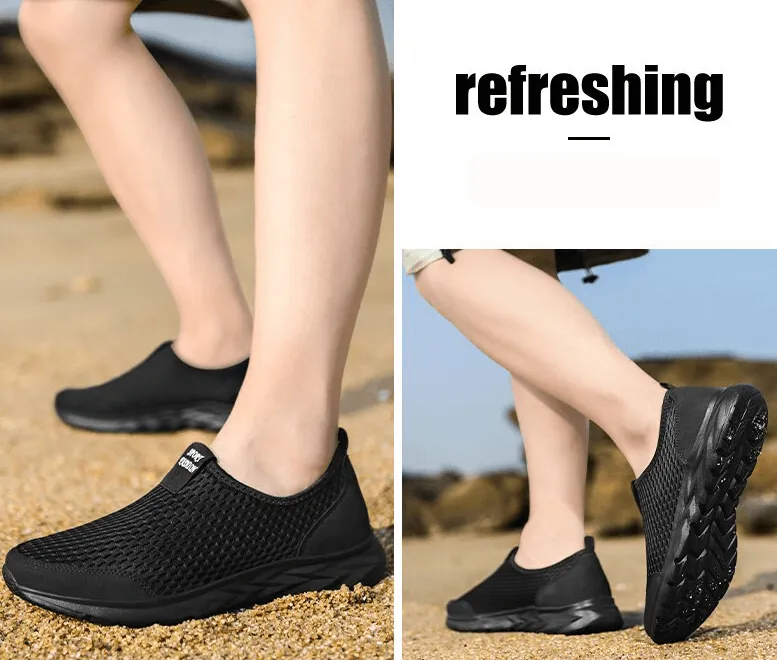 Casual Solid Color Light Mesh Shoes / Fashion Breathable Sneakers - SF1576