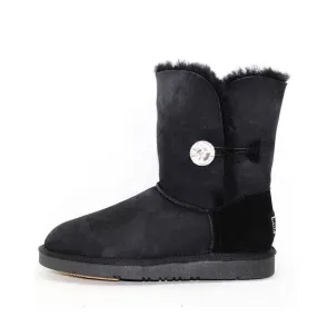 Crystal Medium Ugg Boot - Black