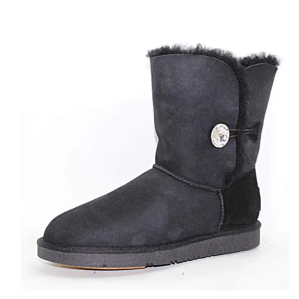 Crystal Medium Ugg Boot - Black