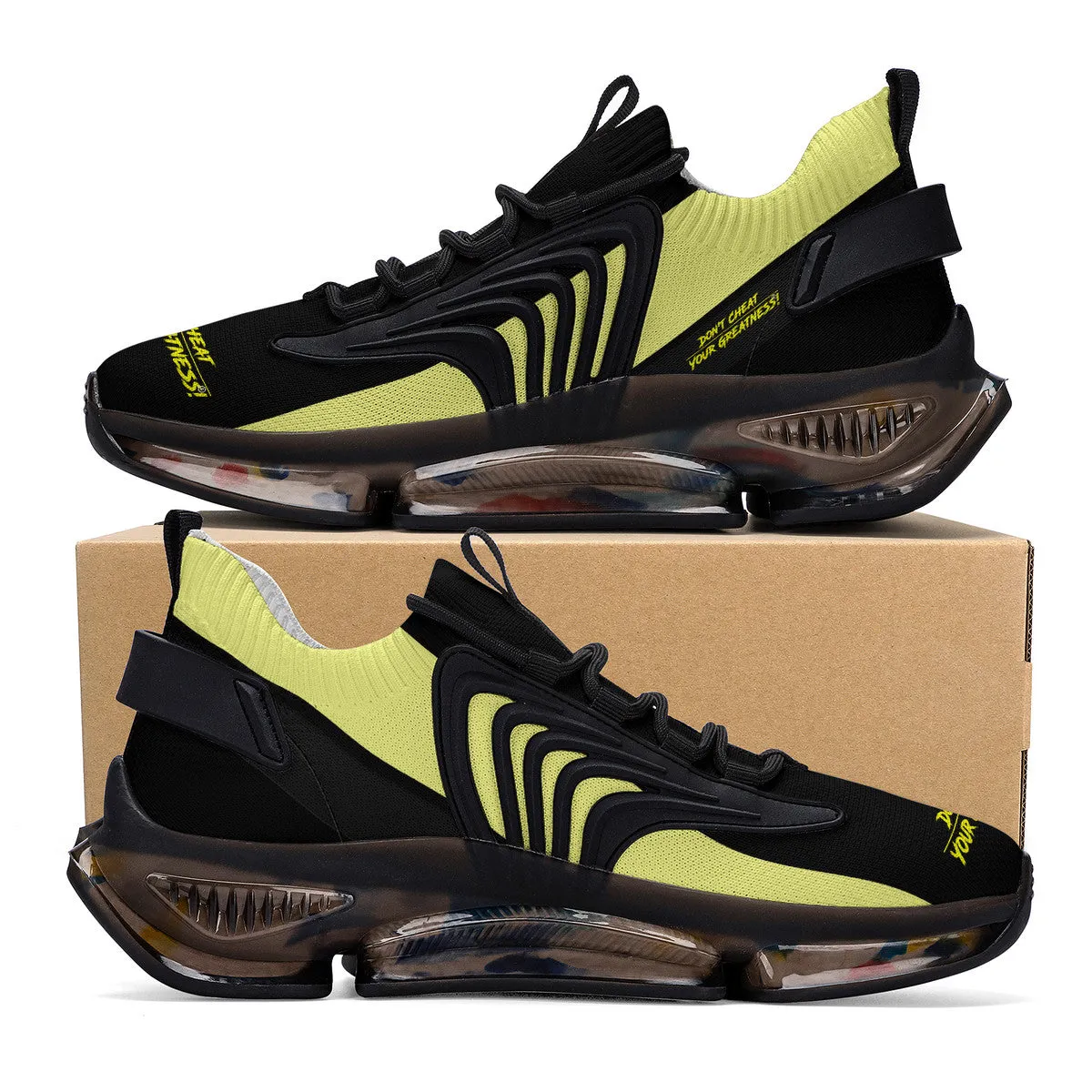 DCYG X2 Yellow& Black  Air Max React Sneakers -