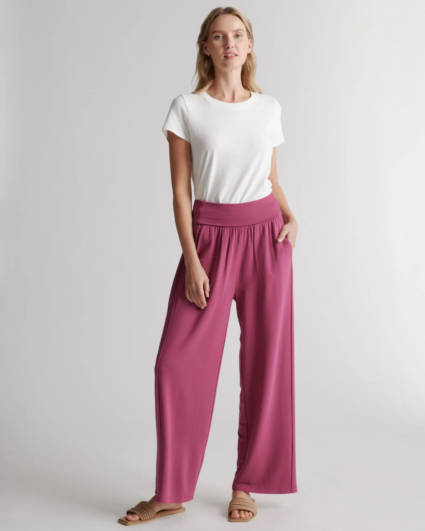 French Terry Modal Wide Leg Pants