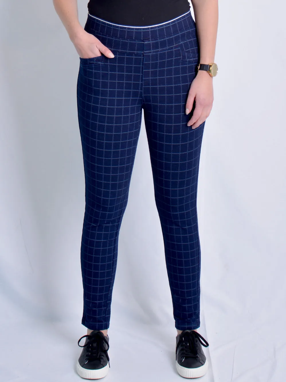 GABRIELLA FRATTINI LUSTRE DASH CHECK PANT