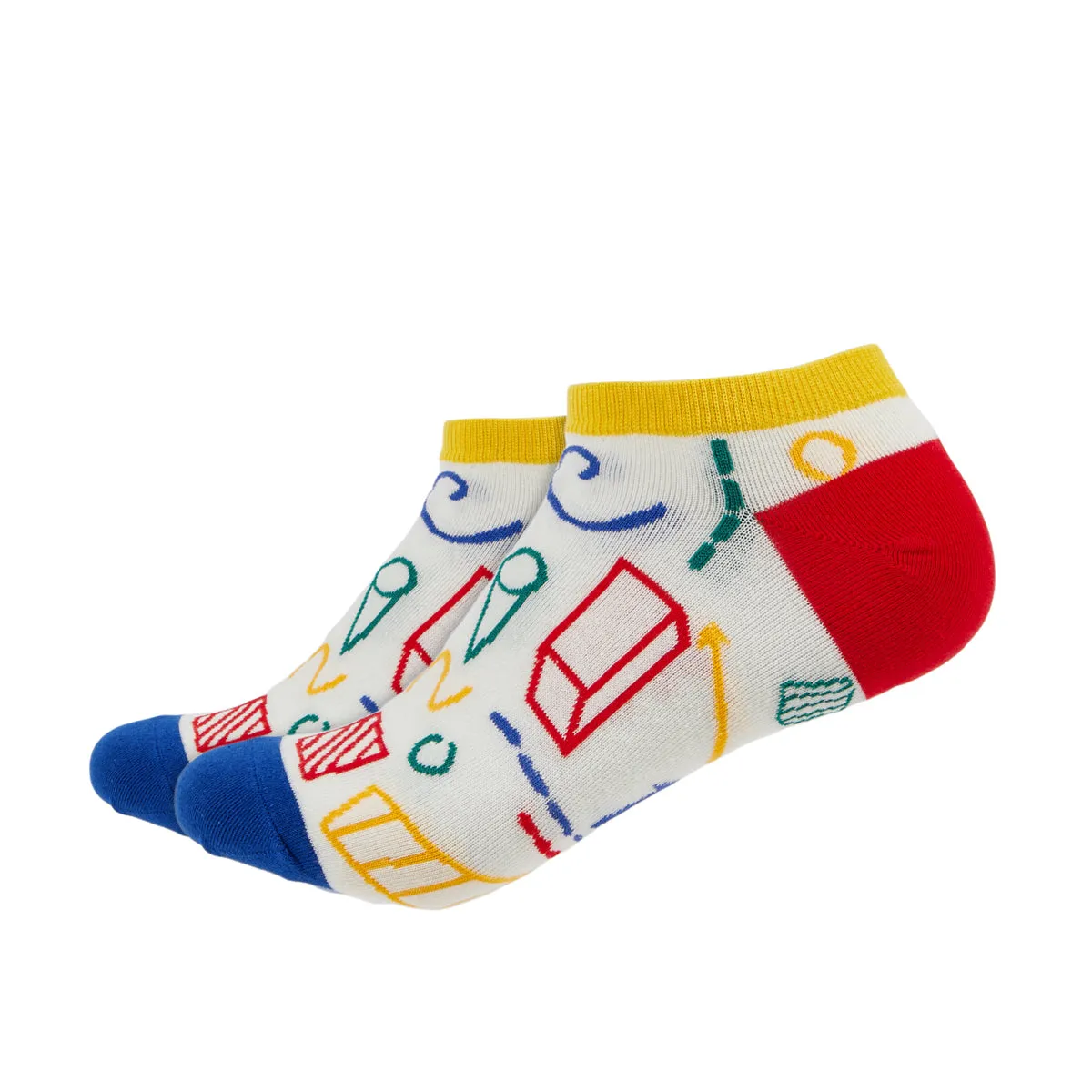 Geometry Printed Ankle Socks