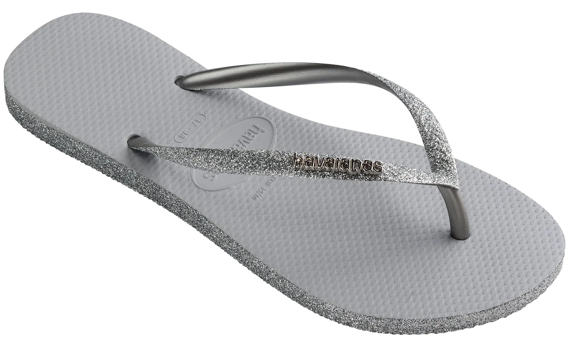 Havaianas Slim Sparkle II In Grey For Women