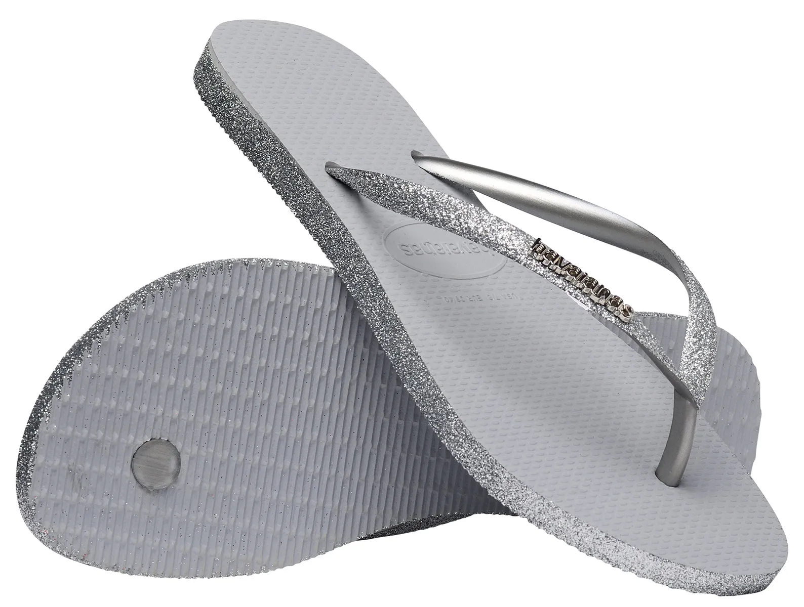 Havaianas Slim Sparkle II In Grey For Women