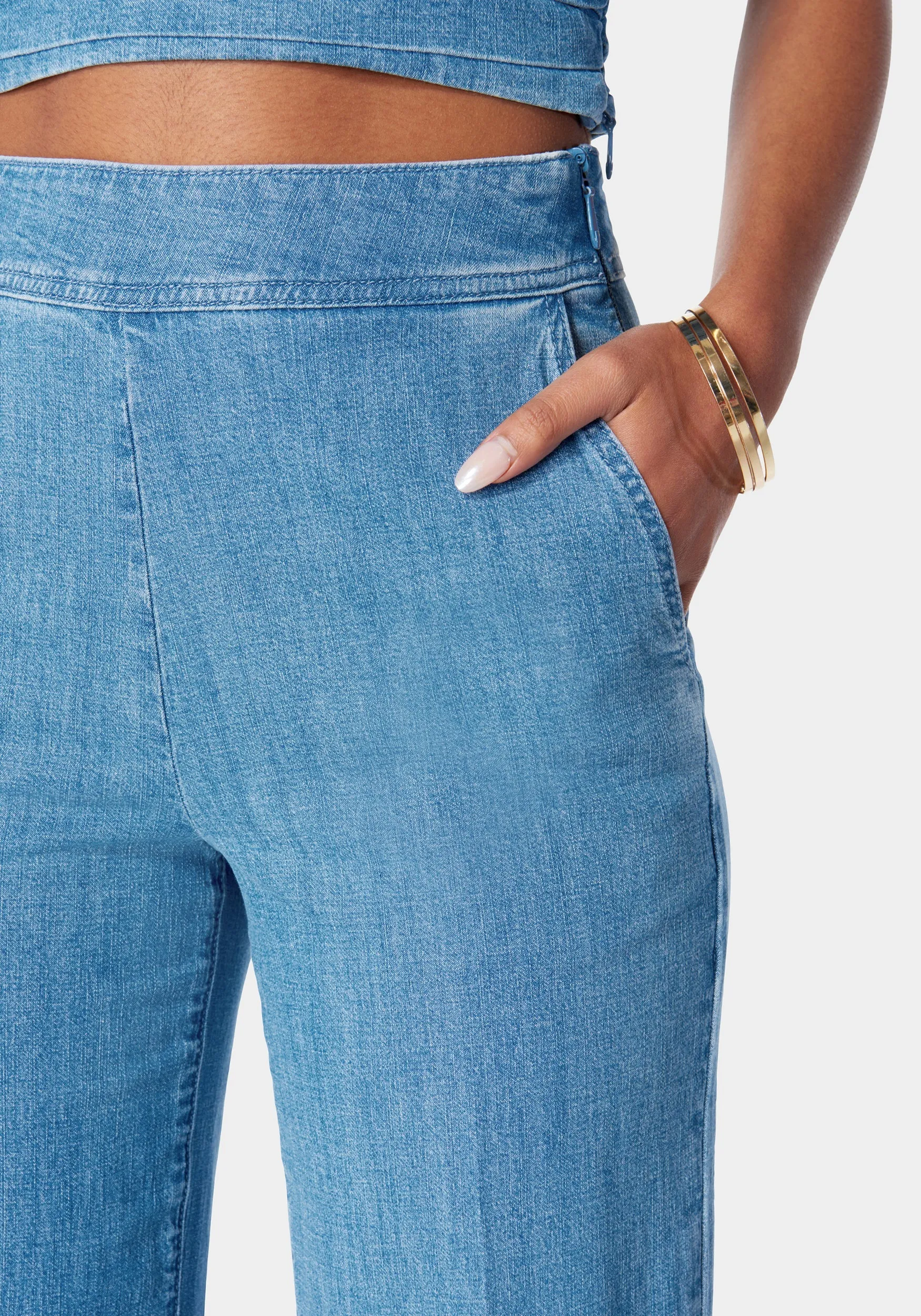 High Waist Wide Leg Denim Pant