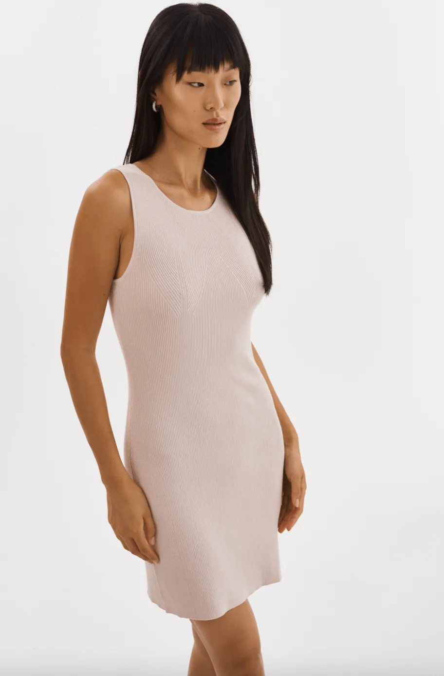 Lamarque Donata Rib Knit Dress in Rose