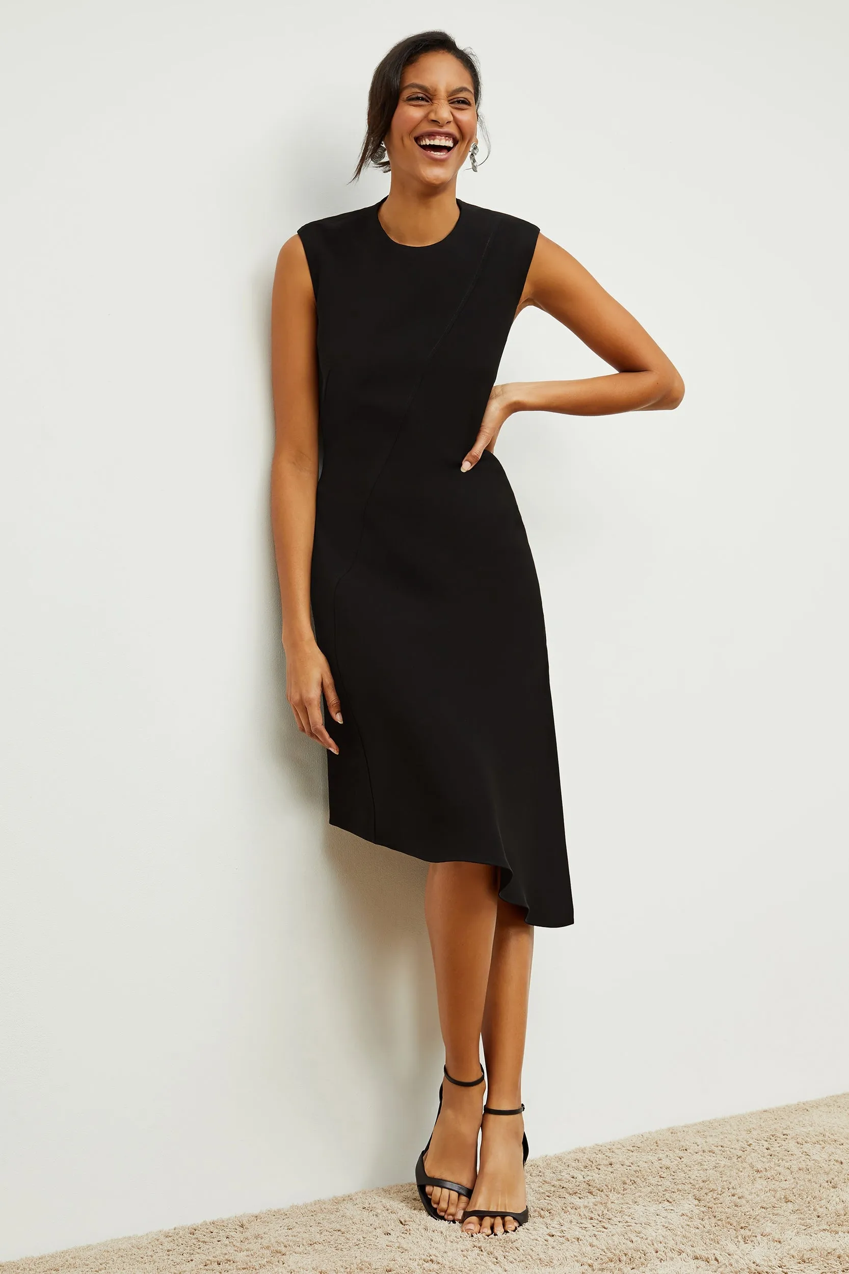 Lara 1.0 Dress - Heavy Crepe :: Black