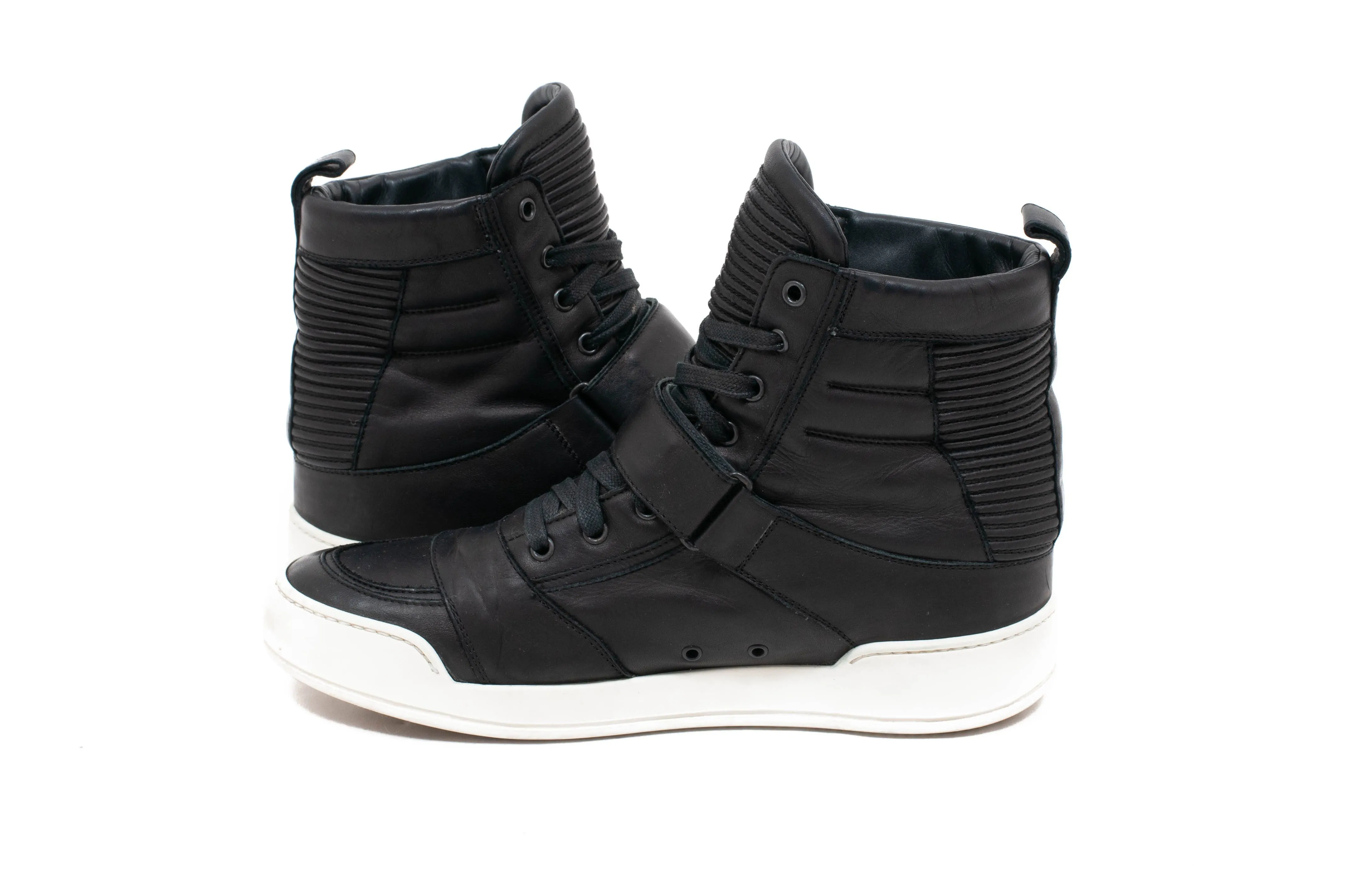 Leather High Top Sneakers