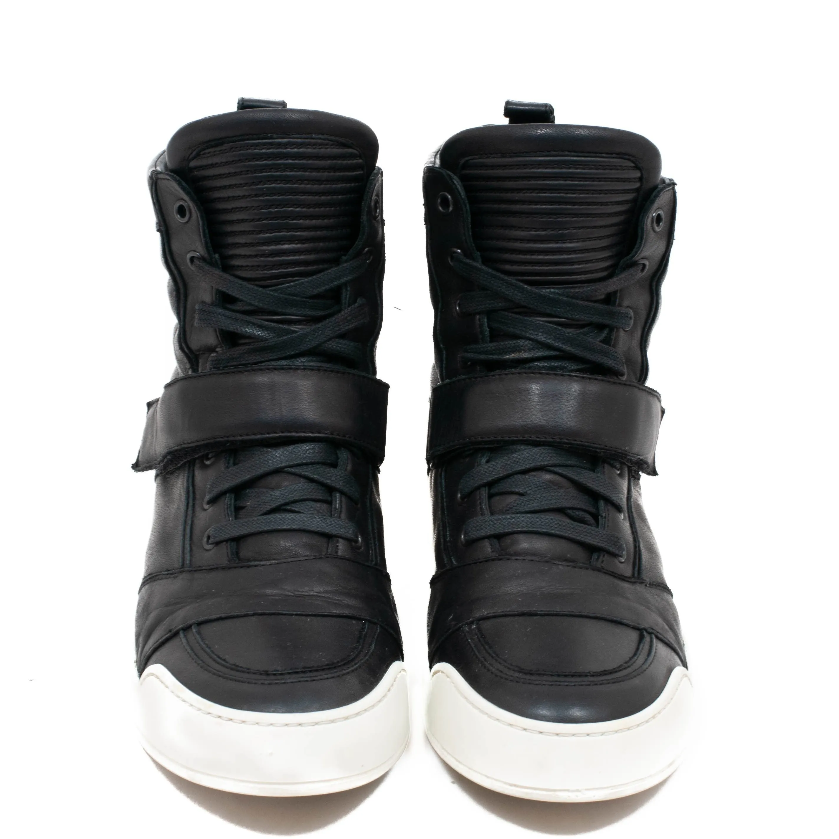 Leather High Top Sneakers