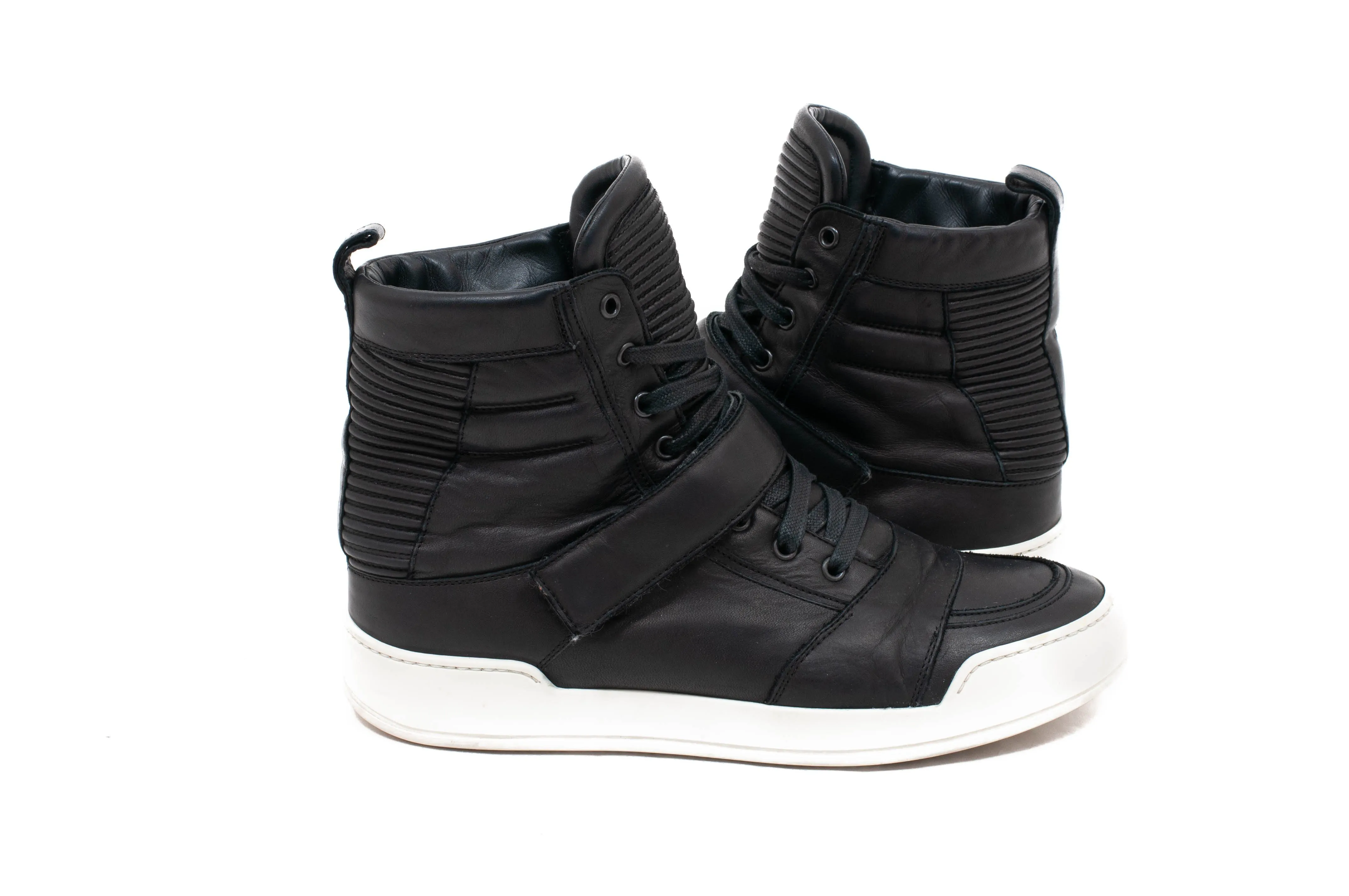 Leather High Top Sneakers