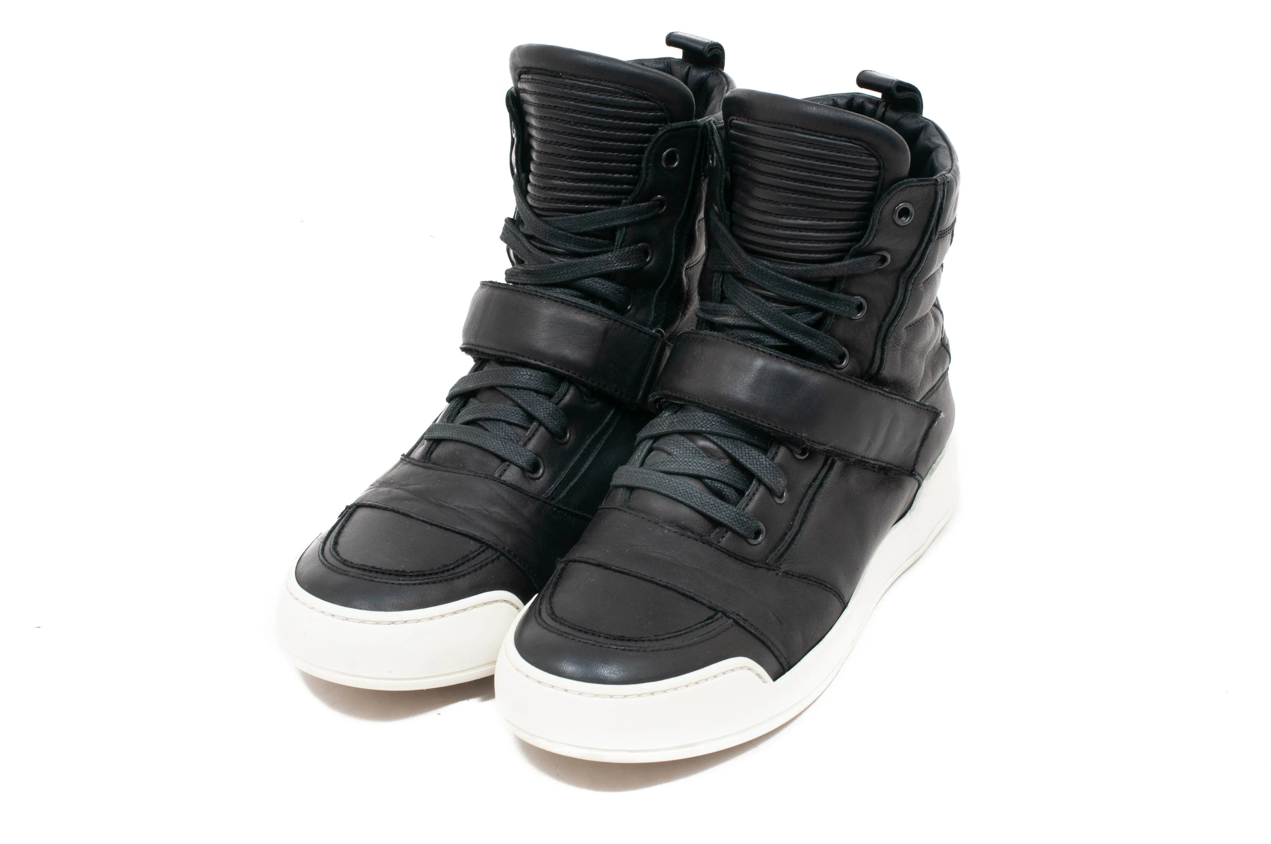 Leather High Top Sneakers