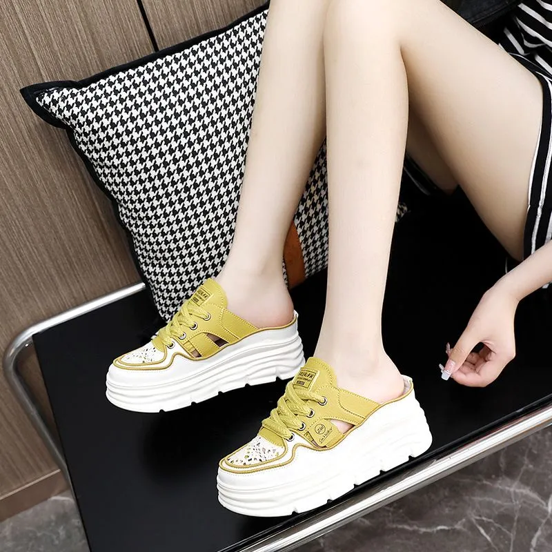 Lightweight Thick-sole Hollowed Breathable Shoes for Women