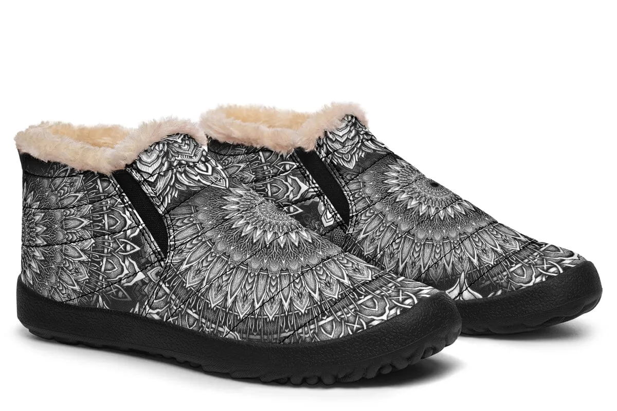 Mandala Bloom Winter Slippers