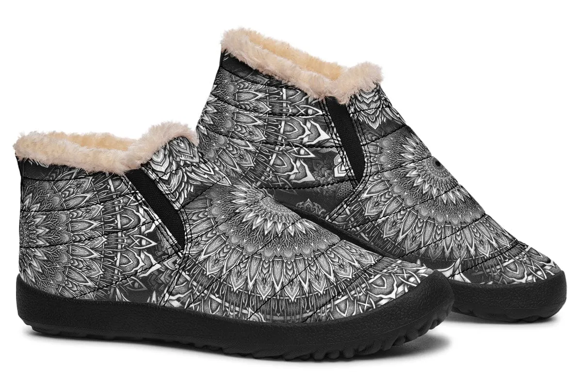 Mandala Bloom Winter Slippers