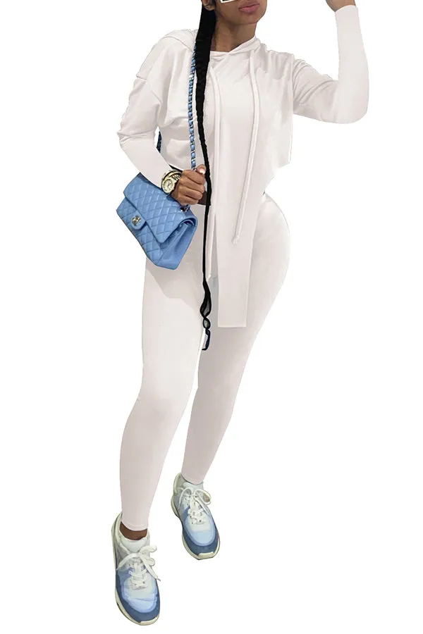 MB FASHION Two-Piece Hoodie and High-Waist Legging Activewear Set 445R