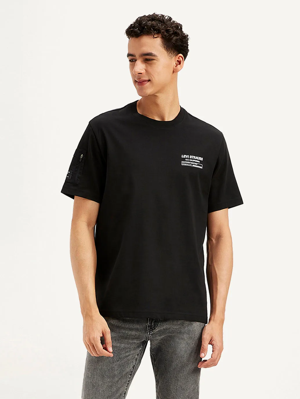 Men's Brand Logo Crew Neck Utility T-shirt