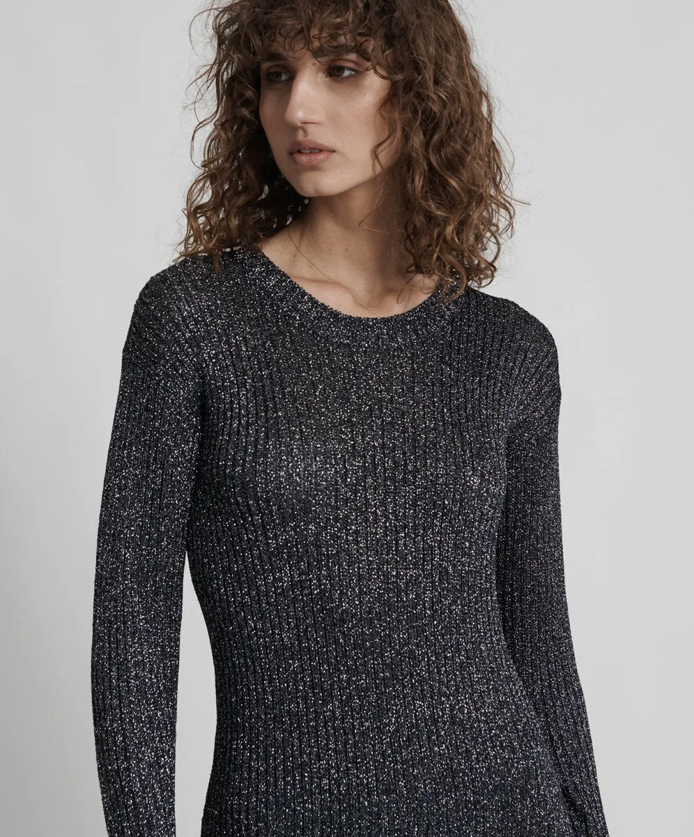 One Teaspoon Le Freak Metallic Zipped Knit Dress