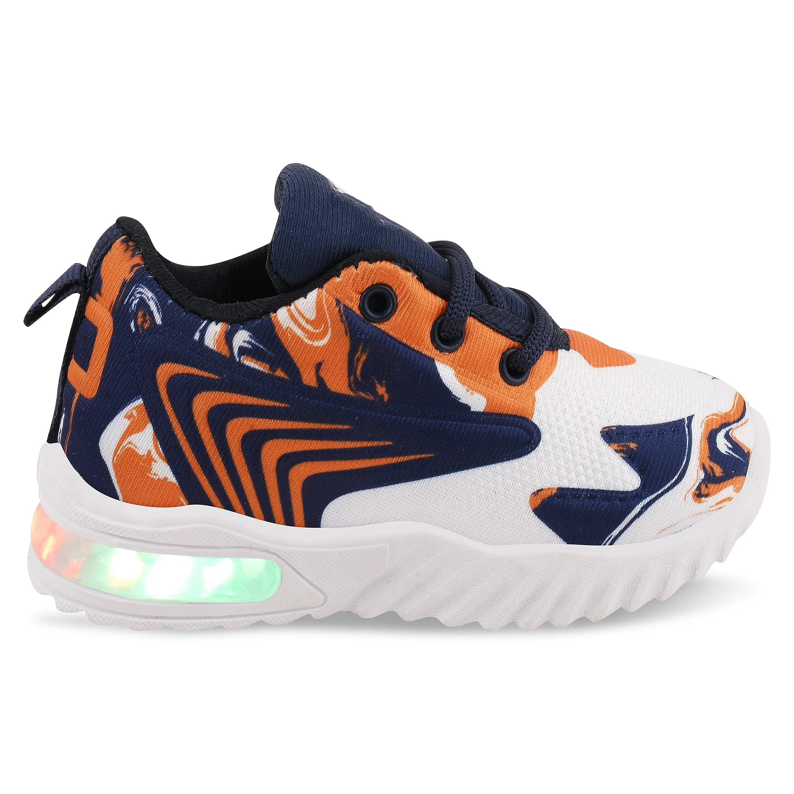 Redburg Running Shoes, Kids LED Light Up Shoes, LED Sneakers, Shoes for Boys Girls, Casual Shoes for Kids, Outdoor, Sports (Blue Orange)