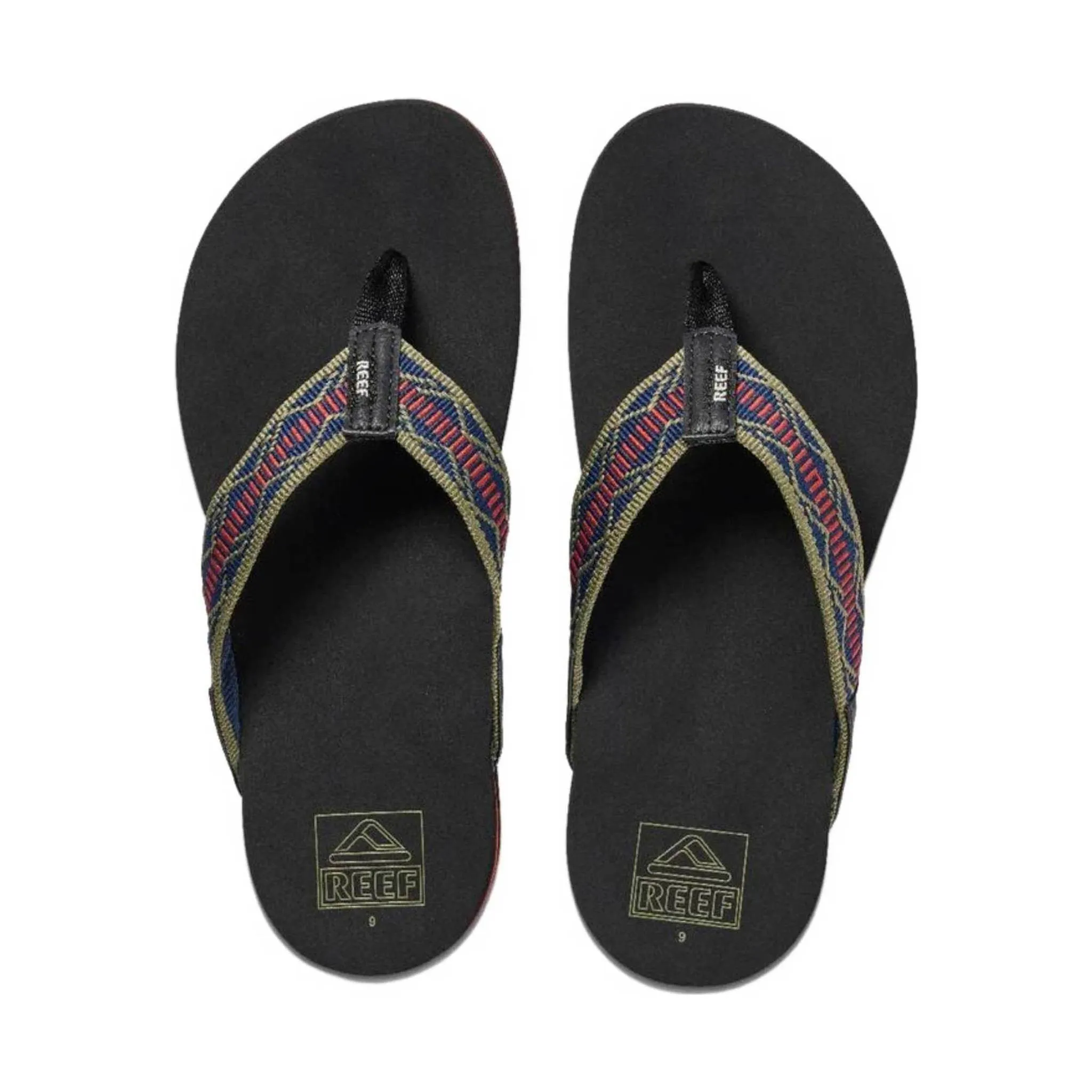 Reef Men's Newport Woven Flip Flop - Navy/Red