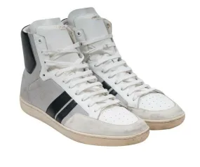 SL/04 Court Classic White Gray High Top Sneakers