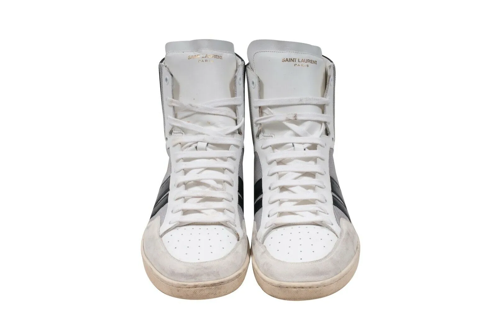 SL/04 Court Classic White Gray High Top Sneakers