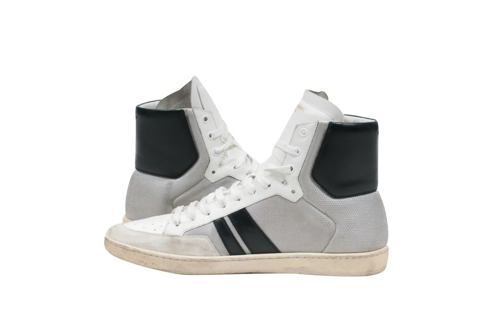 SL/04 Court Classic White Gray High Top Sneakers