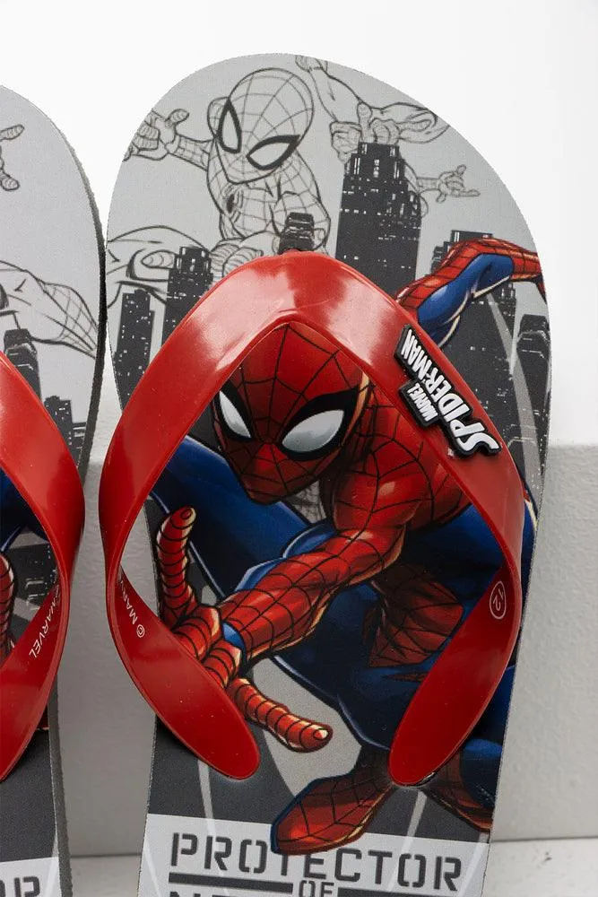 Spider-Man Flip Flop Grey