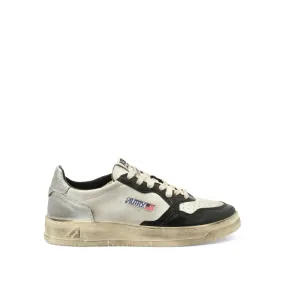 Sup Vint Low Sneakers in White/Black/Silver