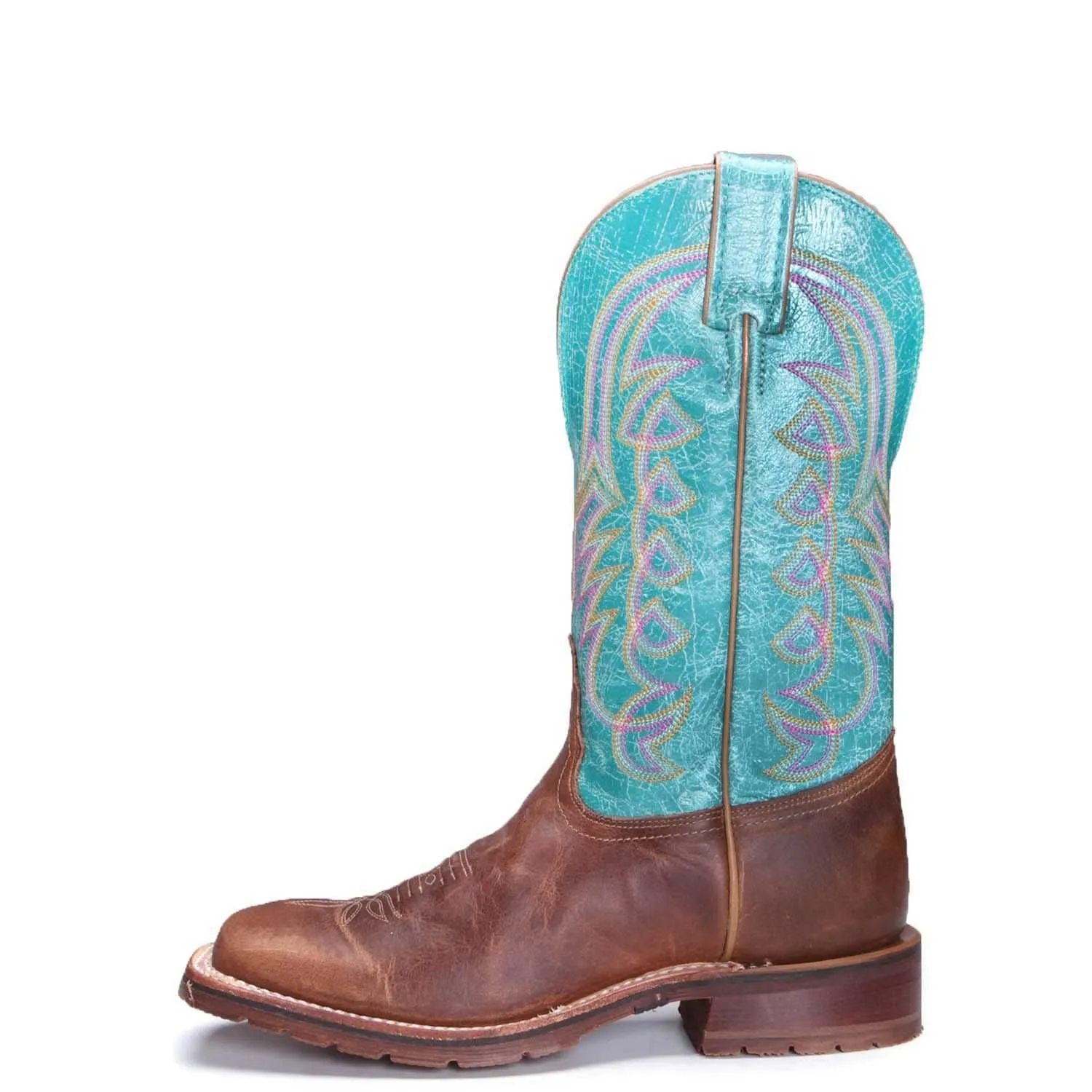 Tony Lama Women's Jemma Blonde/Tan and Turquoise Western Boots XT5151L