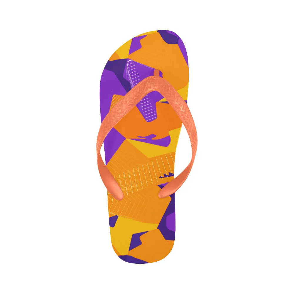 Unisex Fiery Camouflage Print Flip Flops