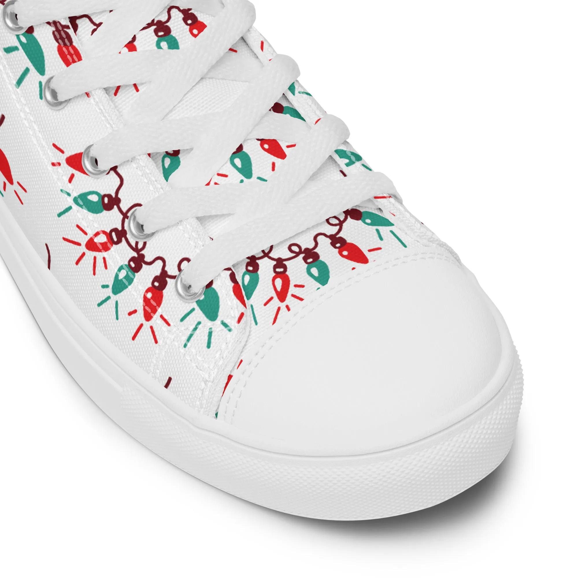 Women Christmas High Top Canvas Shoes (Glamourange Holiday Magic Canvas Shoes For Women - 009)