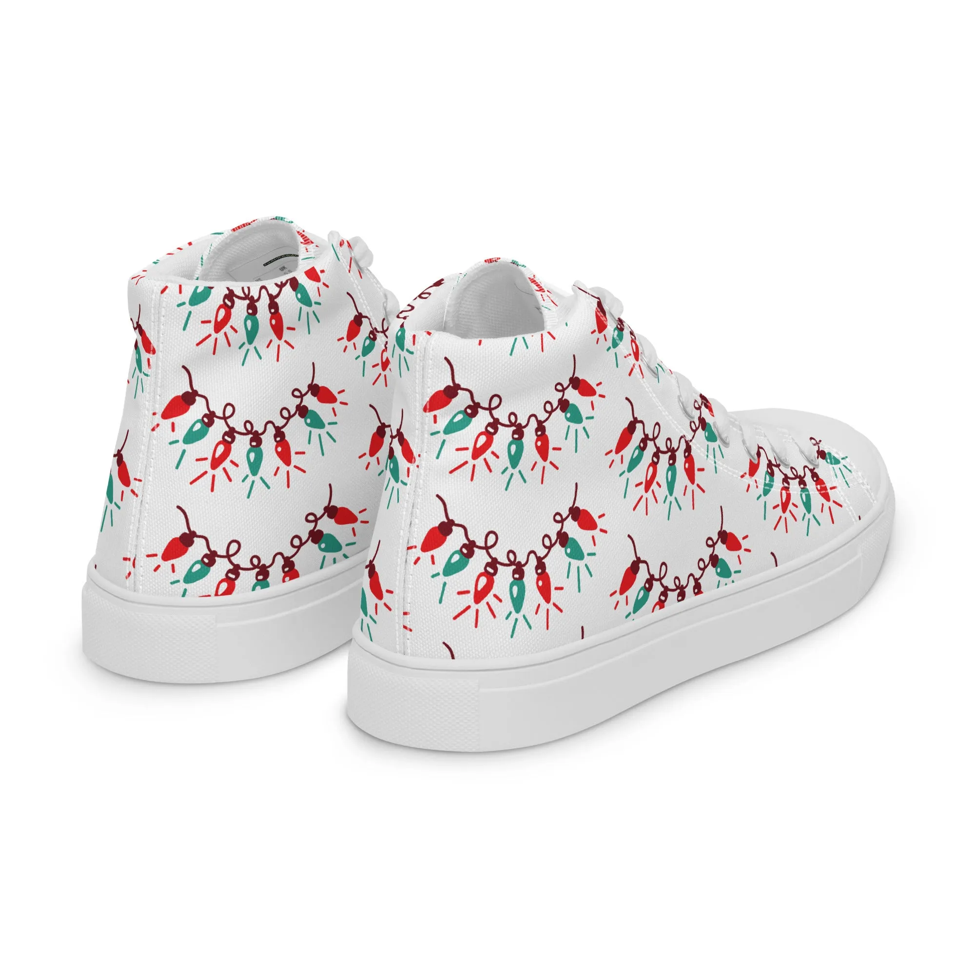 Women Christmas High Top Canvas Shoes (Glamourange Holiday Magic Canvas Shoes For Women - 009)