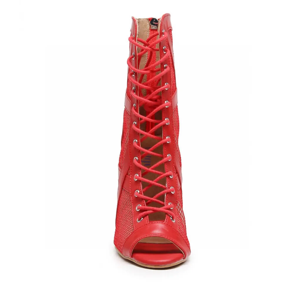 Xiomara - Red Vegan Leather - Street Sole